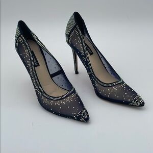 Nine West Black elegant beaded 4” heels  7M US